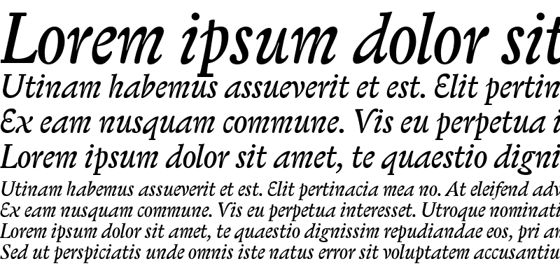 Sample of Biblon Italic