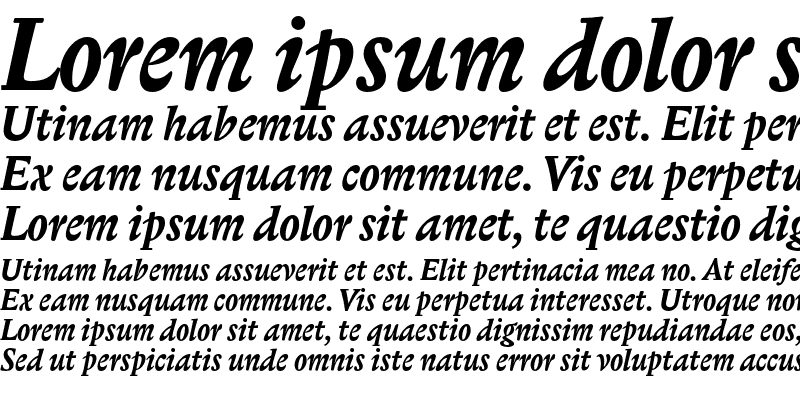 Sample of Biblon ITC Std Bold Italic
