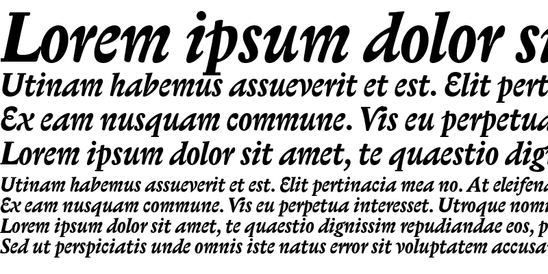 Sample of Biblon OT Bold Italic