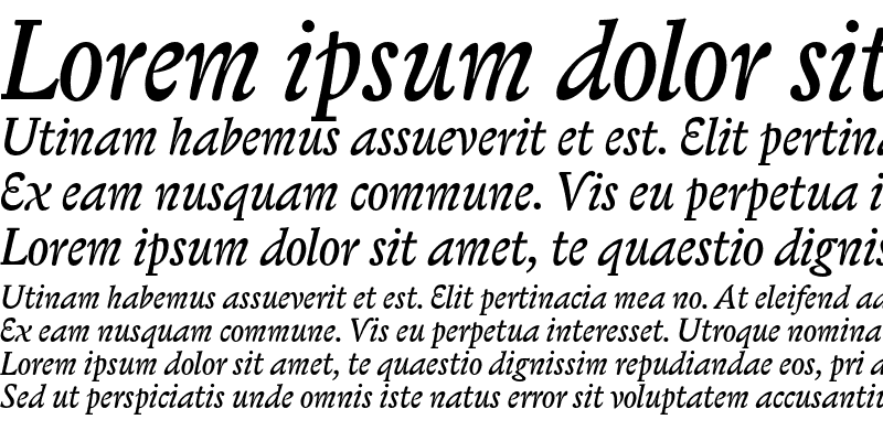 Sample of Biblon OT Italic