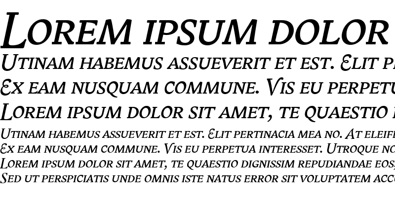 Sample of BiblonCaps Italic