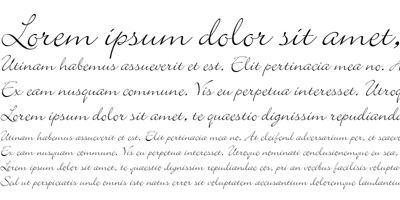 Sample of BickleyScriptPlain