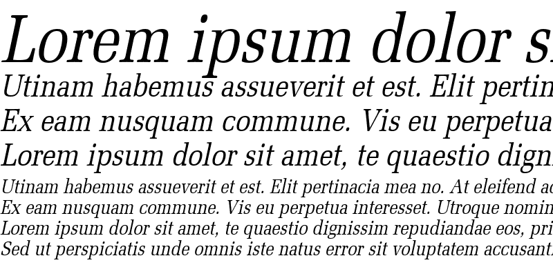 Sample of Bid Roman Condensed Italic