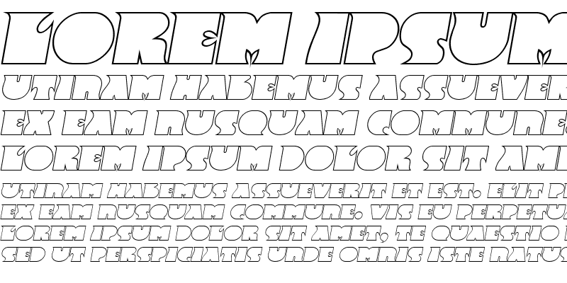 Sample of Big Moma Outline SF Italic