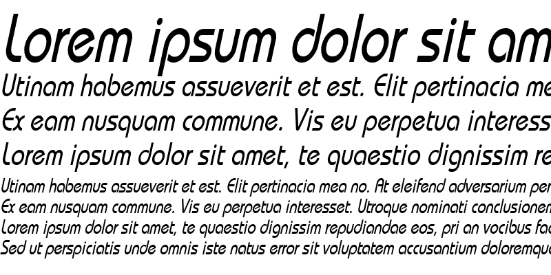 Sample of Bimini Condensed Italic
