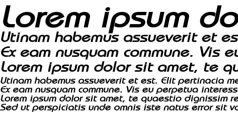 Sample of Bimini-Extended Bold Italic