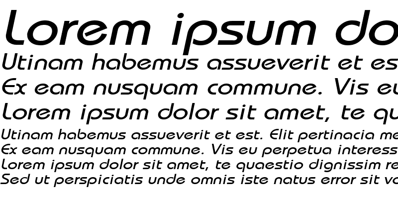 Sample of Bimini Wide Italic
