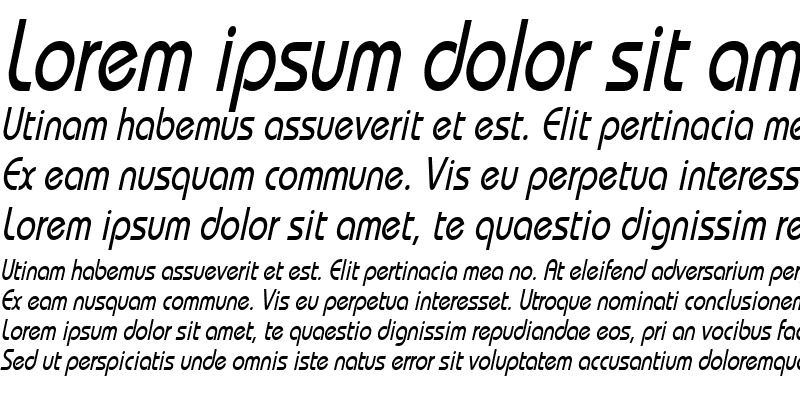 Sample of BiminiCondensed Italic