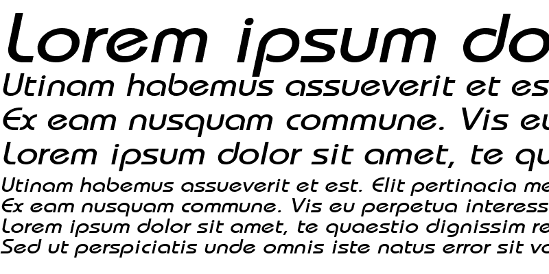 Sample of BiminiWide Italic