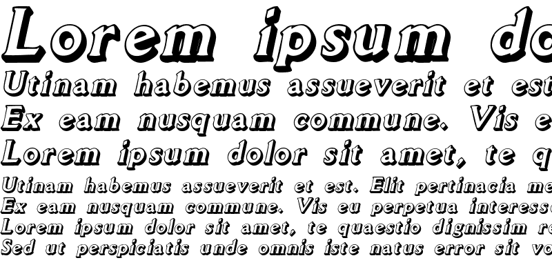 Sample of BinetShadowSSK Italic