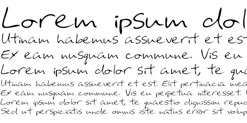 Sample of BinghamsHand Italic