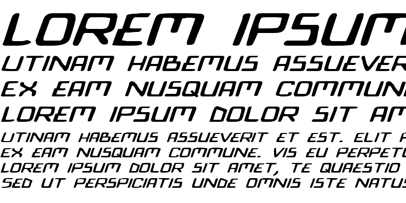 Sample of Bionic Comic Expanded Italic Expanded Italic