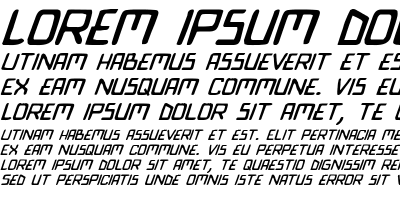Sample of Bionic Comic Italic Italic