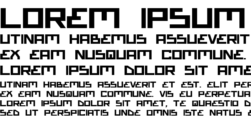 Sample of Bionic Type Expanded Bold