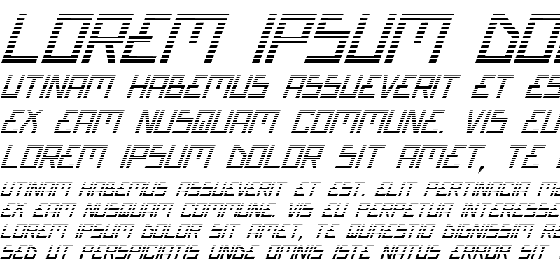 Sample of Bionic Type Grad Italic