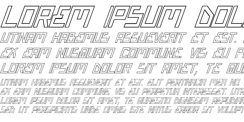 Sample of Bionic Type Out Italic Out Italic