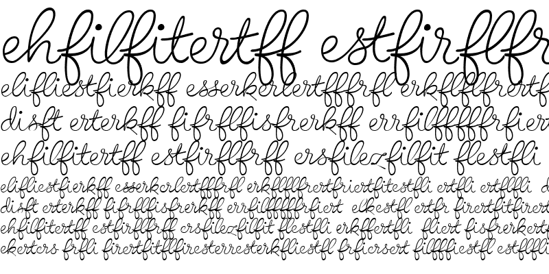 Sample of Birthday Ligatures Two