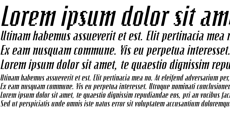 Sample of Bitmap Italic