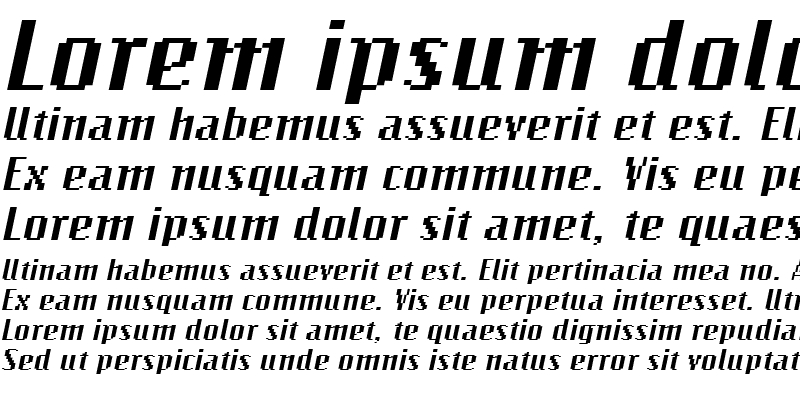 Sample of BitmapWide Italic