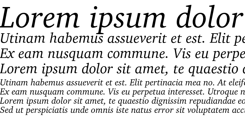 Sample of Bitstream Charter OSF Italic