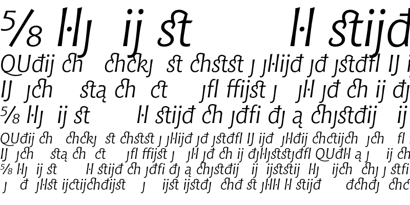 Sample of Bitstream Chianti Extension Italic