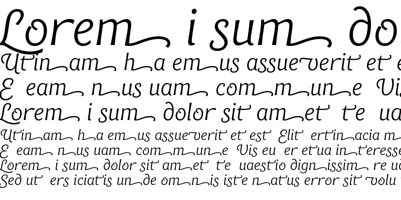 Sample of Bitstream Chianti Swash Italic