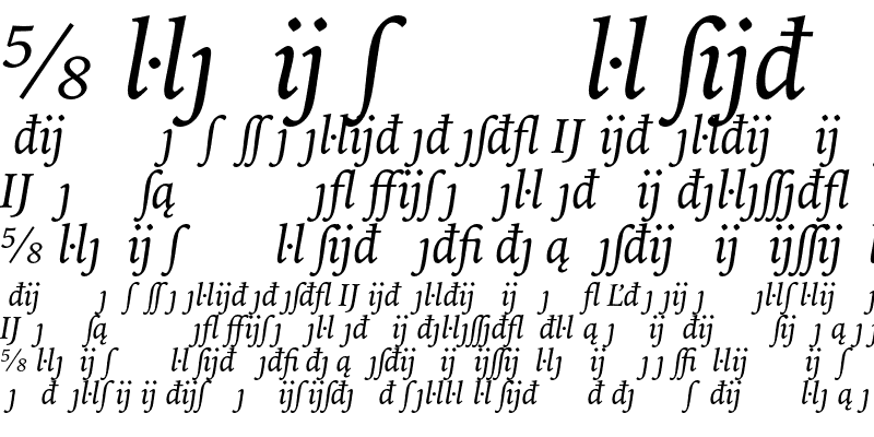 Sample of Bitstream Iowan Old Style Exten Italic