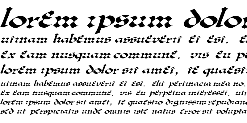 Sample of Black Aria 3 Italic
