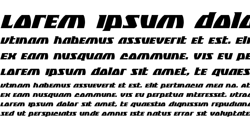 Sample of Black Bishop Condensed Italic Condensed Italic