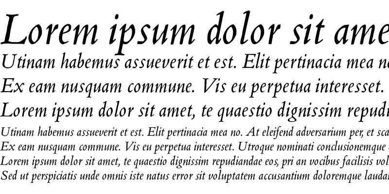 Sample of Blado MT Italic