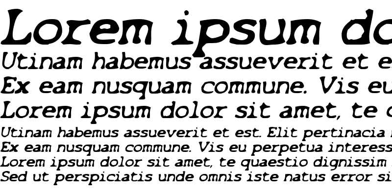 Sample of Bleached Italic