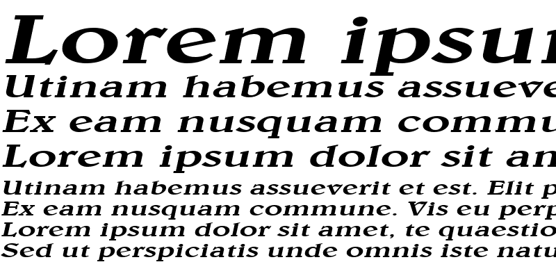 Sample of BlewExtended Italic