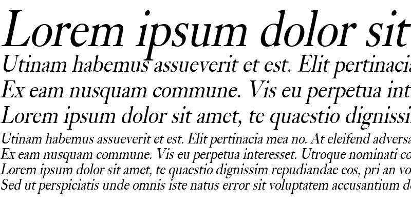 Sample of Bliss Condensed Italic