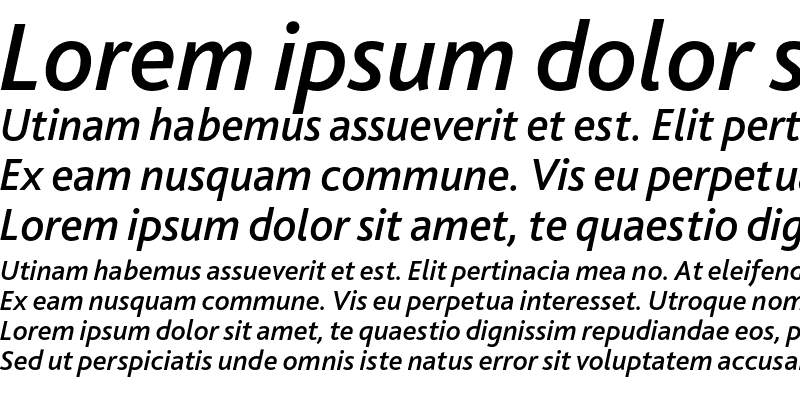 Sample of Bliss Pro Medium Italic