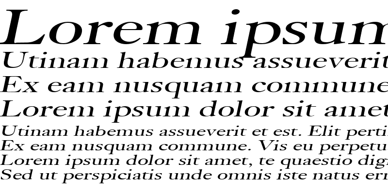 Sample of BlissExtended Italic