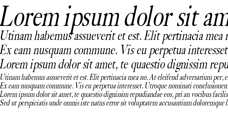 Sample of BlissThin Italic