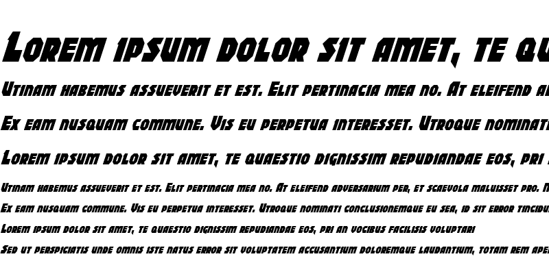 Sample of Blitzstrike Condensed Italic