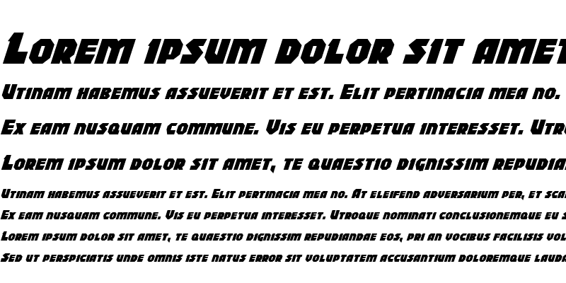 Sample of Blitzstrike Italic