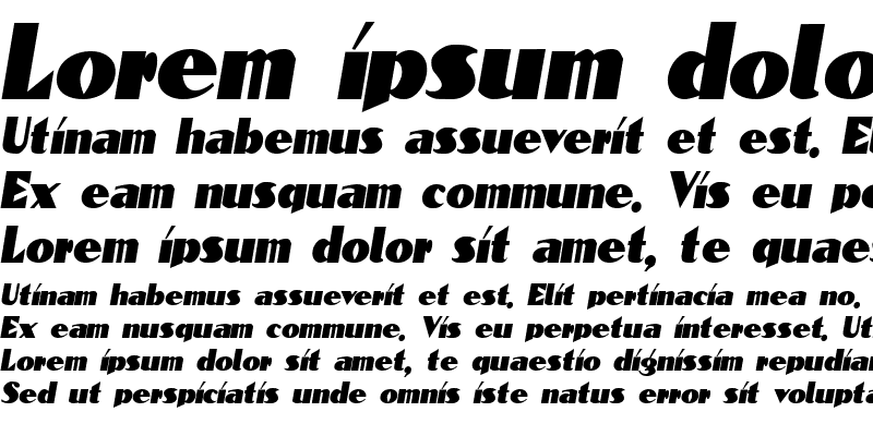 Sample of Block-Calligraphy-Condensed Italic