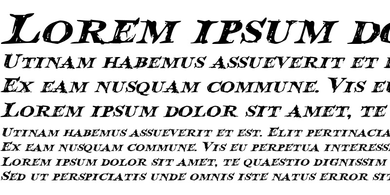 Sample of Blood Crow Expanded Italic