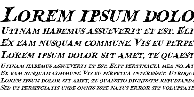 Sample of Blood Crow Italic Italic