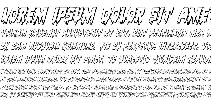 Sample of Bloodlust 3D Italic Italic