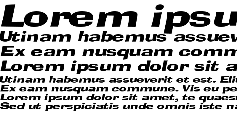 Sample of BloxExtended Italic