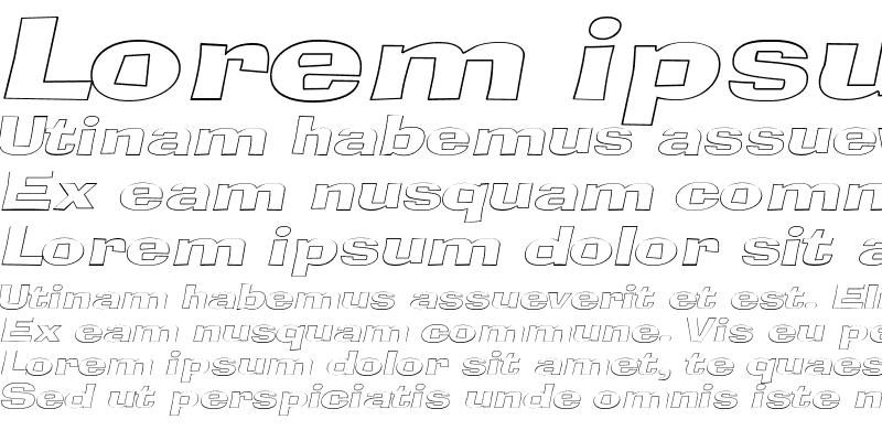 Sample of BloxOutlineExtended Italic