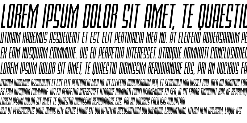 Sample of Blue Cobra Semi-Italic