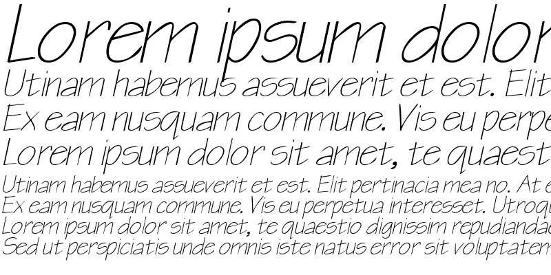 Sample of Blueprint Italic
