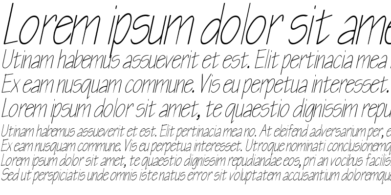 Sample of BlueprintCondensed Italic