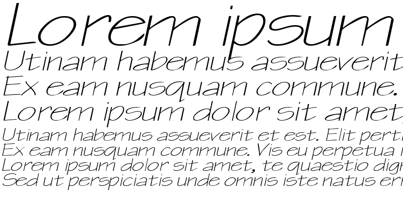 Sample of BlueprintExtended Italic