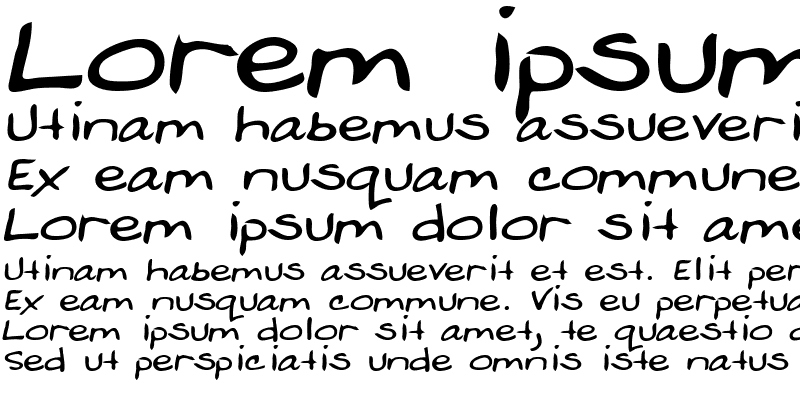 Sample of BobbiesHand Bold Italic