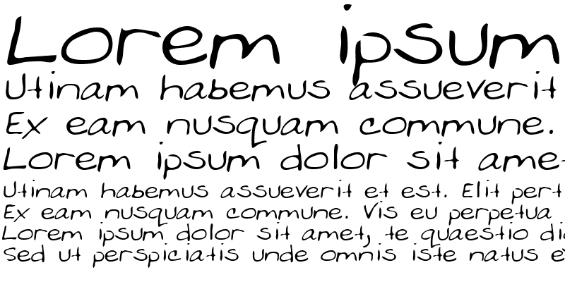 Sample of BobbiesHand Italic